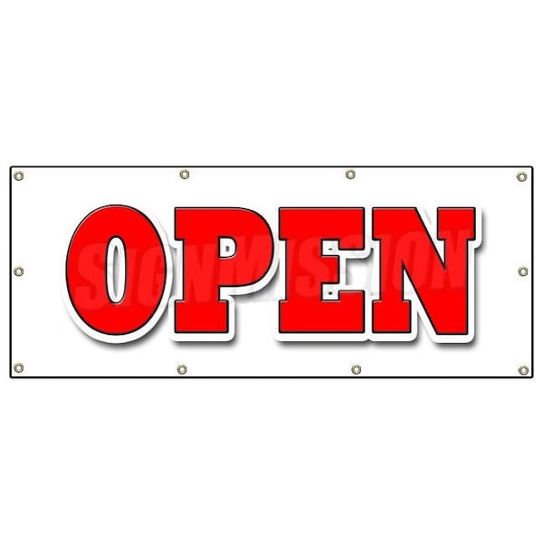 OPEN BANNER SIGN grand opening new store for business shop sale retail